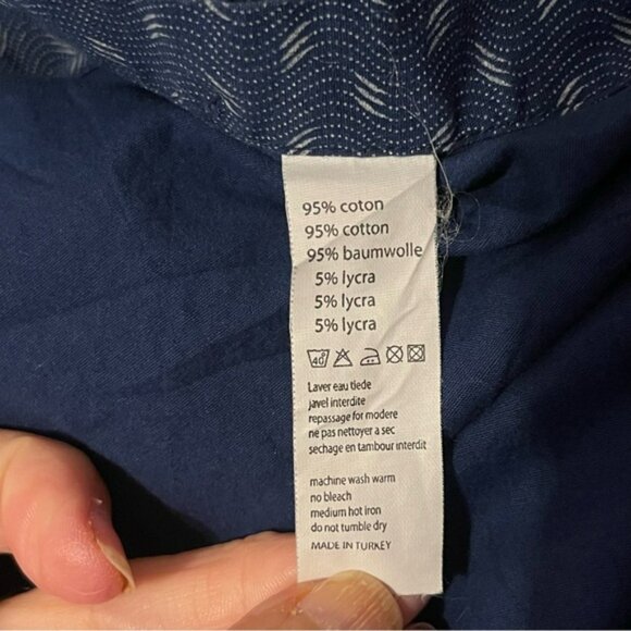 Hugo Boss Mens Cotton Button Down Shirt Size XXL Blue Long Sleeve Collar Pocket - Picture 10 of 13